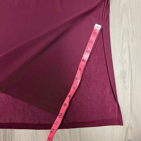 Forever 21 burgundy midi skirt size L vintage sexy stretchy mallgoth - Picture 7 of 12